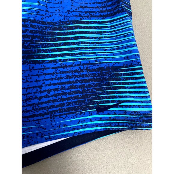 Nike Swim Shorts Men 30 Blue Board Trunks Swoosh Performance Green Bottoms - Picture 14 of 14